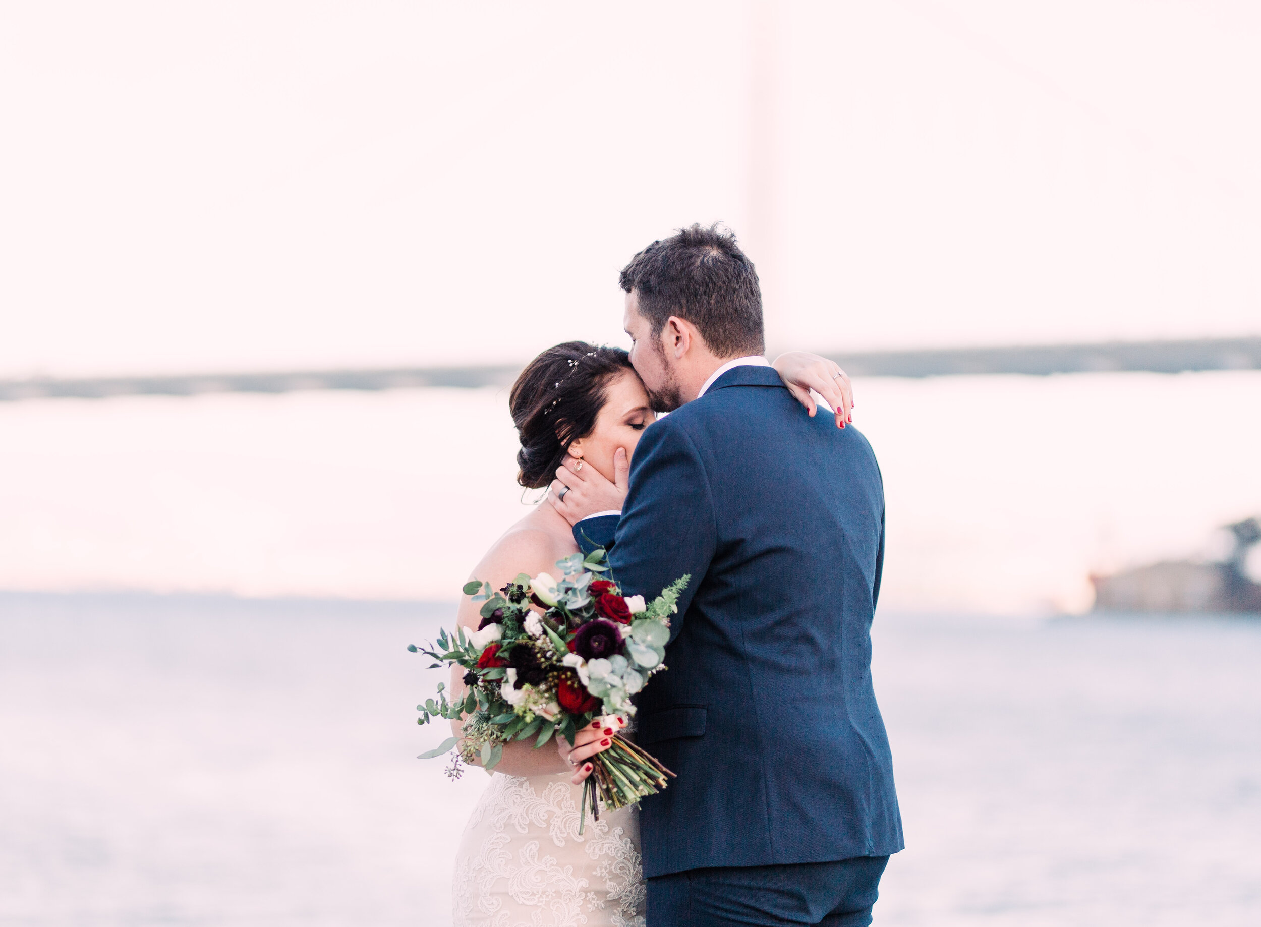 bay bridge wedding photos